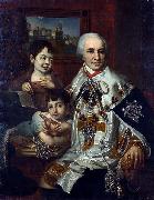 Vladimir Lukich Borovikovsky ortrait of count G.G. Kushelev with children Sweden oil painting artist